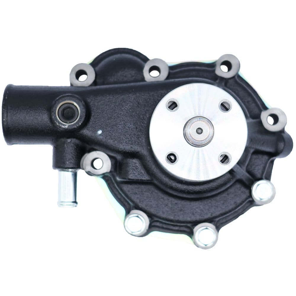 Vista lateral da carcaça da bomba d'água