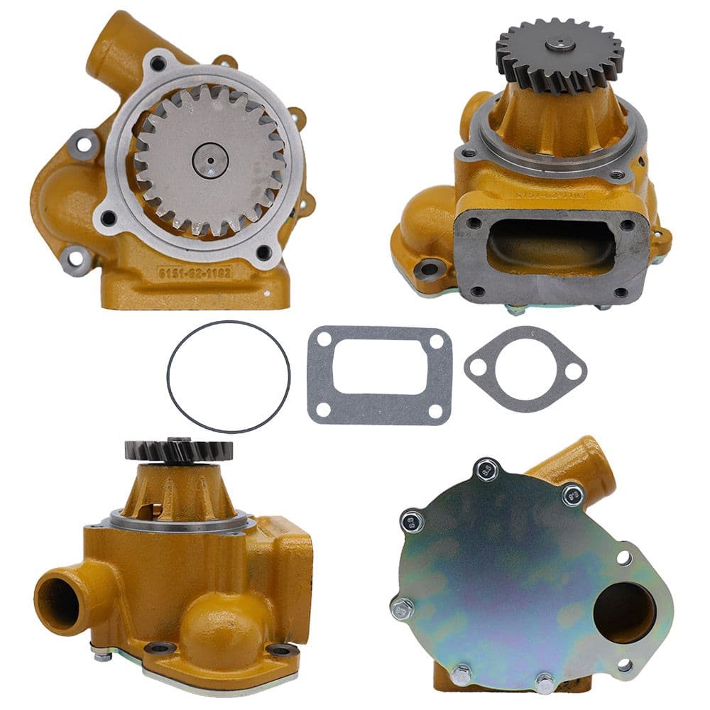 Vista frontal de bomba d'água para Komatsu OEM 6151-62-1104